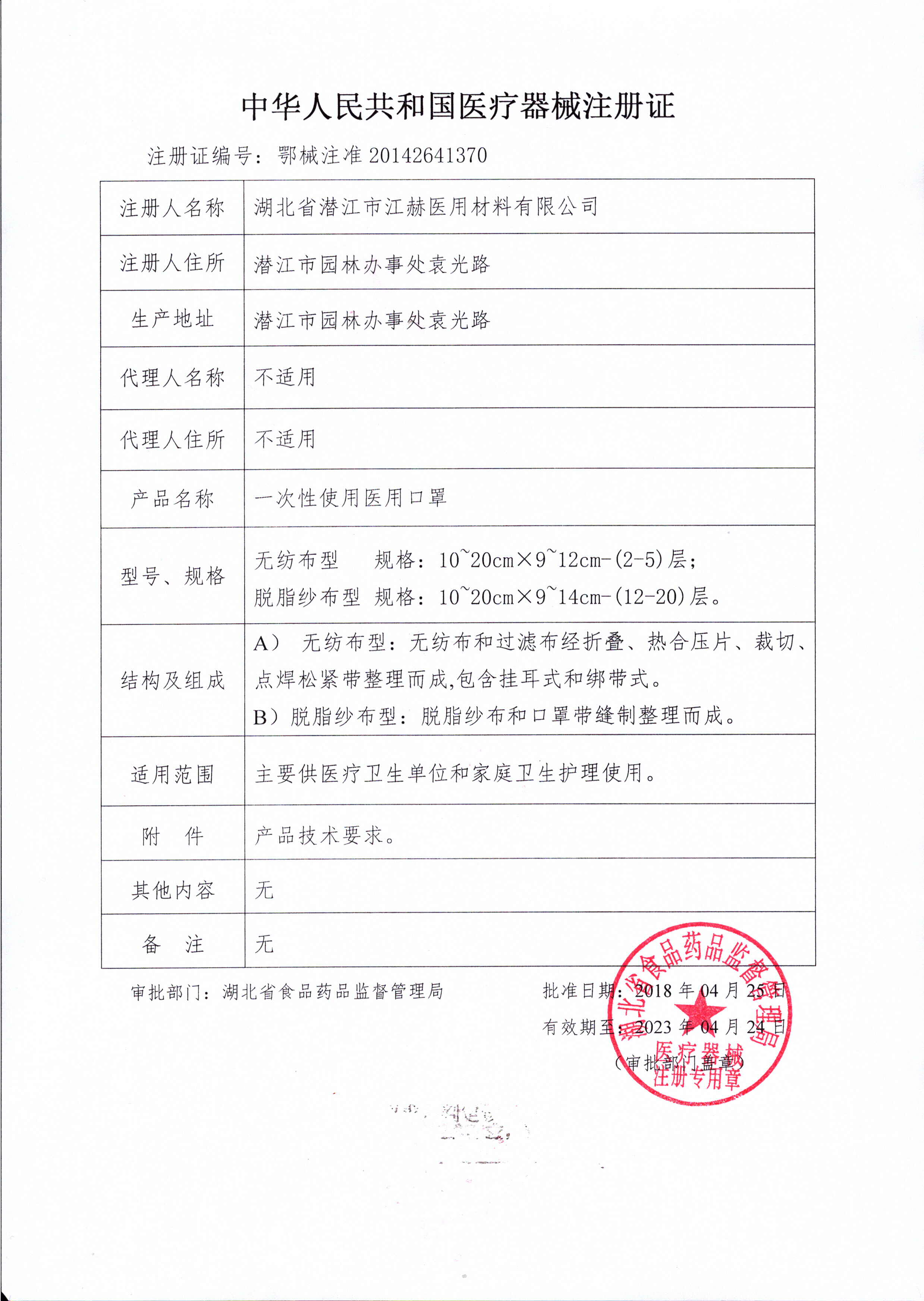  醫療器械注冊證